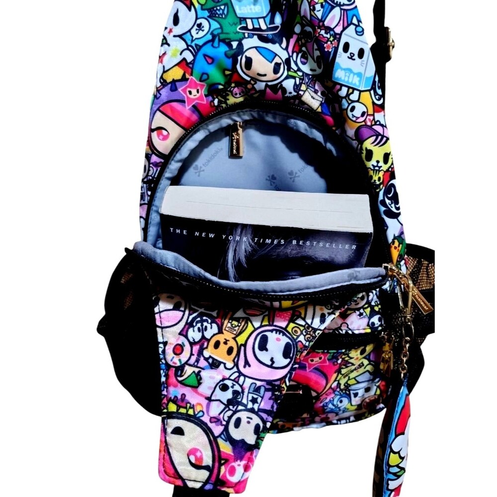 tokidoki Multicolor Character Print Crossbody Sling Bag One Strap Adjustable - Picture 4 of 8